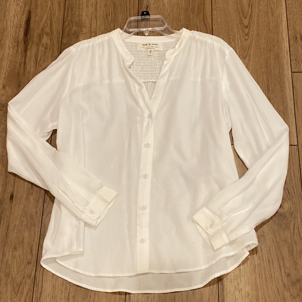 Cloth & Stone white blouse large